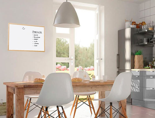 Officepaper Pizarra blanca melamina marco de madera 40x30 cm